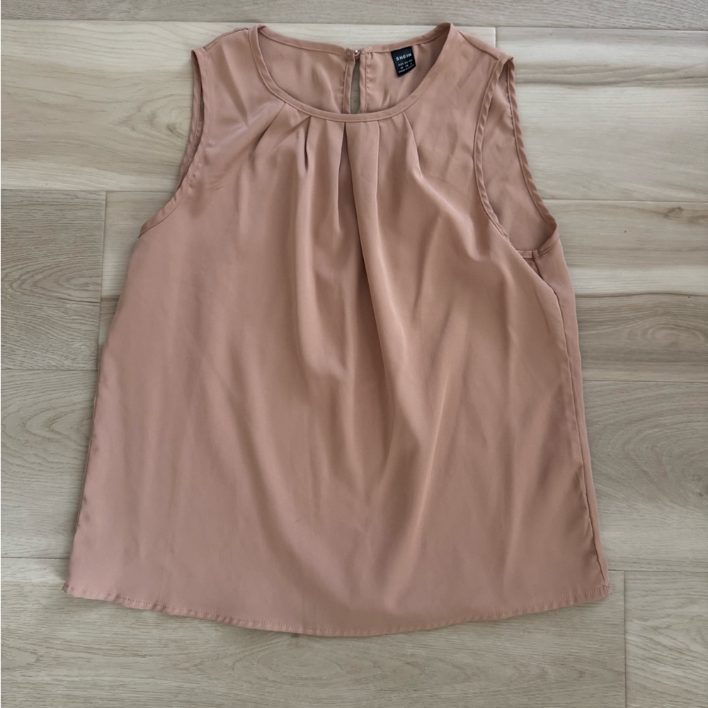 SHEIN Sleeveless Blouse - Soft Tan